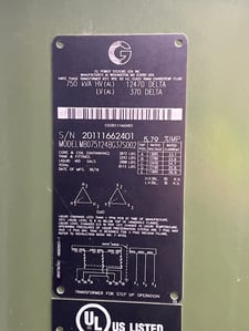 750 KVA 12470 Delta Primary, 370 Delta Secondary, 3 phase, Padmount Step Up Transformer