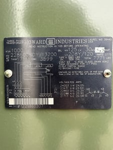 1000 KVA 22860GY/13200 Primary, 208Y/120 Secondary, 3 phase, Padmount Transformer