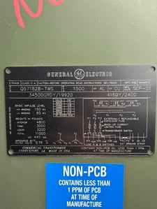 1500 KVA 34500GY/19920 Primary, 4160Y/2400 Secondary, 3 phase, Padmount Transformer