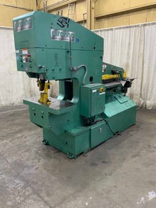 6" x 6" x 5/8" Piranha #PII-110, hydraulic ironworker, 110 ton, 20.5" throat, joystick controls, 15 HP