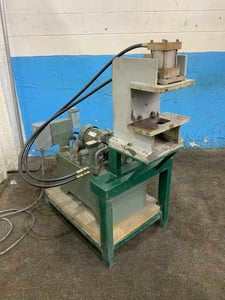 5 Ton, Model LH11, hydraulic C-frame press, 2" stroke, 4" throat, 13" x 6-1/2" bed area, 1.5 KW