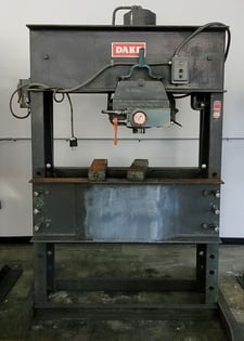150 Ton, Dake #5-150A, Elec-Draulic H-Frame press, 16" stroke, 48" BH