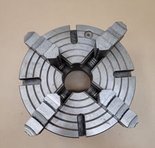 10" Bison #0643-10/6, 4-jaw chuck, D1-6 mount