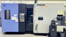 Daewoo Doosan #HP-5100, horizontal machining center, 33.5" X, 27.6" Y, 29.5" Z, 30 HP, Chip Conv., 1000 Psi