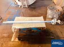 250 gallon Pfaudler, Glass-Lined Fin Baffle, 66" wet, flange mounted, RTD probe,