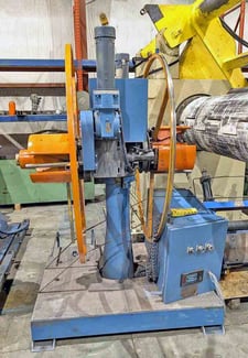 4400 lb. Bruderer #M-2/2000, double end uncoiler, 11.5" face mandrels, 14"-17" expansion, 41.5" passline, 65