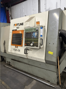 Fortune #VTurn-36, 2-Axis CNC Lathe, 25.5" swing, 35" machining length, 21.6" turning diameter, 12" chuck, 35