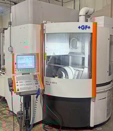 Mikron Mill #X-400U, 5-Axis 20 pallets, 42,000 rpm, thru spindle coolant, 2018