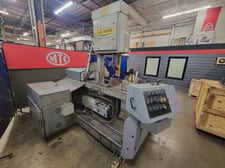 18.5" x 20.5" Hyd-Mech #V-18-II, vertical semi-auto tilt frame saws, 18.5" throat, 7.5 HP, 1.25" x 14.92'