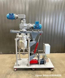 26 gallon JC Pardo, Reactor Tank, 316 Stainless Steel, Double Motion Scrape Agitation, Jacketed, Hydraulic