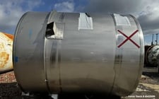 6800 gallon ICCNW #TK-312, Mixing Tank, Single wall, 304 Stainless Steel, 120" diameter x 11" high, side lugs