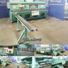 1/4" x 10' Accurshear #825010, heavy duty hydraulic shear, 12" throat, 11 holddowns, front operated power