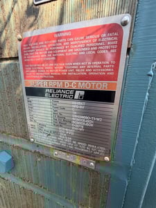 400 HP 300/1400 RPM Reliance, Frame B845AT, 1.15 service factor, Winder Duty, Ball, SPG-SV, STR-SHUNT, 500