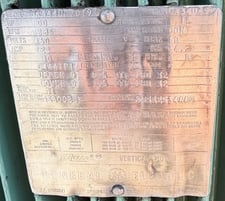 100 HP 1185 RPM General Electric, Frame L444TP16, ODP, Ball, 1.15 service factor, 460 Volts, Rebuilt