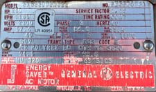 250 HP 1185 RPM General Electric, Frame 509L, TEFC, 1.15 service factor, 2300 Volts