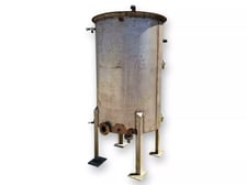 500 gallon Stainless steel tank with internal coil42" dia. x 66" straight side, open top