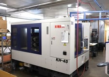 Kiwa #KH-45, horizontal machining center, 25.2" X, 24" Y, 26.8" Z, 6-pallet, 20,000 Rpm, Fanuc 31i Control