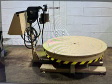 6000 lb. Press Room Equipment #PRPD6060A, uncoiler, 60" outside dimensions, rotating platform, dancer arm