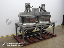 Image for 600 gallon Hamilton, dual 304 Stainless Steel half jacketed kettle, 110 psi, open top