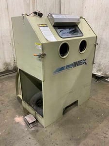 Clemco #CAB-INEX-3048R-300-CDC, sandblast cabinet, dual door opening, 2 gloves, 2017