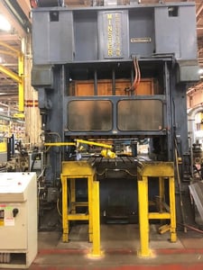 300 Ton, Minster #E2-300-72-48, straight side double crank press, 10" stroke, 22" Shut Height, 6" adj., 30-60