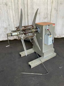2000 lb. Jaco #CE20-1-01PR, motorized coil reel, 16" width, 16"-20" ID, 48" outside dimensions, 1/2 HP