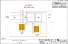 Depalletizer, Ouellette #500, low level, bulk depalletizer, soft start/soft stop AC frequency drive