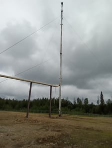 12" x 60' Brook Welding Services, guyed flare stack