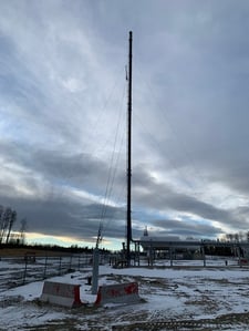 16" x 131' Tornado #TTI-UT-16-6-316L, guyed flare stack, 2007