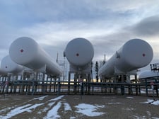 60500 gallons, Vada Ind., propane bullet, 144" x 76' vessel, 280 psi, 150&deg;F, 1984