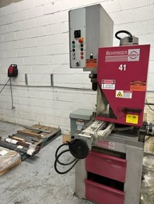 5.5" Behringer-Eisele #VMS400H, Semi-Automatic Cold Saw, 15.7" blade, 3.5 HP, 40/80 RPM, 20" adjustable stop