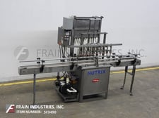 MRM Elgin #IFL-Series, 12-head, inline, intermittent motion, Stainless Steel, pressure overflow filler, 12-72