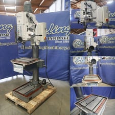 20" Wilton #2402, geared head hvy-duty variable speed floor drill press, #4MT, electromagnetic chuck, coolant