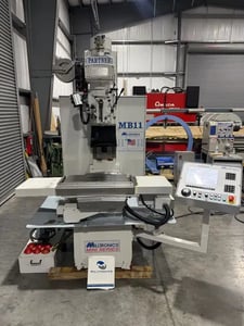 Milltronics #MB-11, CNC vertical mill, 30" x12"tbl., 5 HP, 24" X, 12" Y, 18" Z, R-8, 3-Axis, Centurion 6