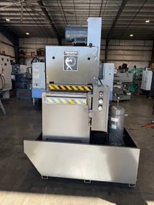 19" Timesavers #50-19MW, wet belt sander, (2) front & rear hold down rollers