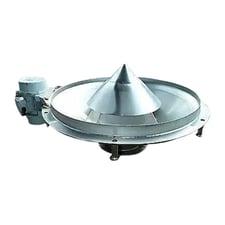 AZO #1100, AZO Stainless Steel Vibrating Hopper, 44" diameter x 18" H feed, 34" diameter x 12" H cone