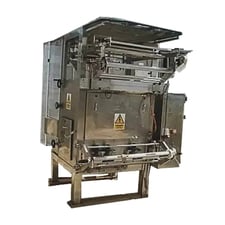 Sandiacre Packaging Machinery Ltd. #TG400LX, single tube intermittent motion bag filler and sea, 6' 10"