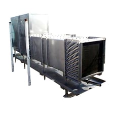 Super Radiator Coils / C.E. Rogers, Stainless Steel Plate / Fin Heat Exchanger, 8 0.5" diameter x 24" L
