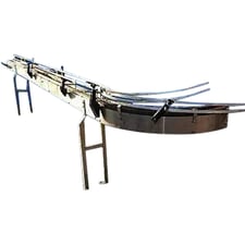 Stainless Steel 90 deg; Tabletop Conveyor Section, 35" infeed/exit H