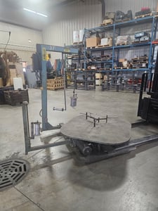 6000 lb. Coilmate #CM6048, motorized pallet decoiler, 48" outside dimension, loop Control, 1995