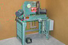 Image for 14" Pistorius #MN-300, Semi-Automatic Double Miter Saw, 4" x 2-5/8" max. cutting, 6" x 29" x 36" table, 5/8" arbor, 1.5 HP, 3450 RPM, 208-220/440 Volts, 3PH, 1985