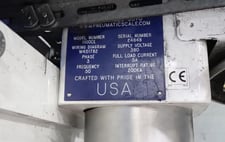Mateer Burt on Powder Filler, sngl head, slat conveyor, accumulation table