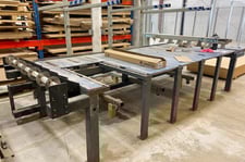 60" x 144" Midwest Automation #LT-512-N, Laminate Index & Layup Table, 36" table height, 14.75" roller width