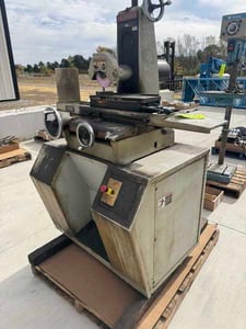 6" x 18" Harig #618, surface grinder, 12-1/2" max under wheel, hand feed, 7" x 1-1/4" x 1/2" grinding wheel