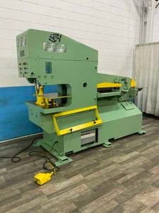 6" x 6" x 5/8" Piranha #PII-140, hydruaic ironworker, 140 ton, 20.5" throat, joystick Control, 20 HP