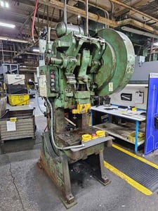45 Ton, Minster #5, OBI press, 5" stroke, air clutch & brake, 1 shot lube, 5 HP, 120 SPM