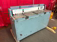 14 gauge x 4' Sampson #LB-414H, hydraulic power squaring shear, 24" Back Gauge, 40 SPM, 3 HP
