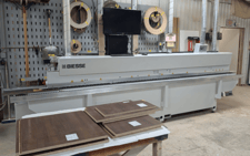Biesse #Akron-1330, Edgebander, w/ Premill, corner round, hot melt glue, end trim, 2015