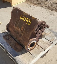 National #J-150-M, Triplex Pump Fluid End, 5" Stroke, Steel Fluid End, 4" FF Suction, 2" RJ Discharge, 150