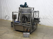 U S Bottlers, automatic 12 head, Stainless Steel, rotary chuck capper, 120-350 cpm, 3-1/4" wide x 68" long